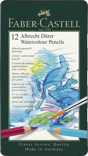 Produktbild: Faber-Castell Aquarellstifte Albrecht D&uuml;rer, 12er Set Metalletui