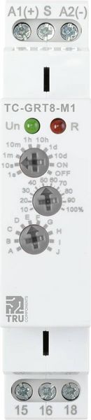 Produktbild: TRU COMPONENTS TC-9963308 Zeitrelais Multifunktional 12 V/AC, 240 V/AC 1 St. Zeitbereich: 0.1 s - 10 Tage 1 Wechsler