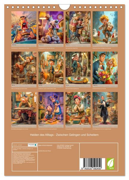 Produktbild: Helden des Alltags - Zwischen Gelingen und Scheitern (Wandkalender 2026 DIN A4 hoch), CALVENDO Monatskalender