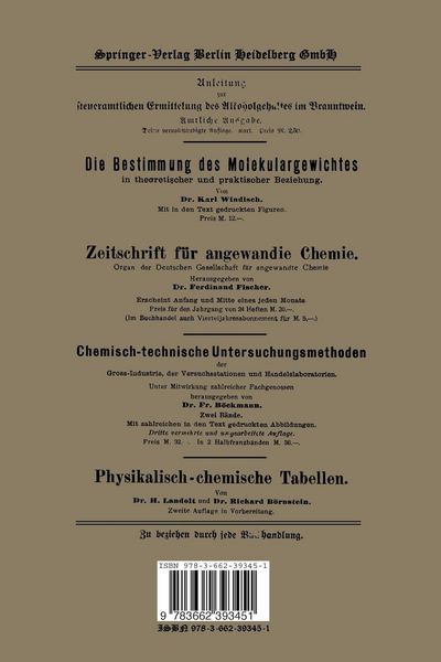 Produktbild: Tafel zur Ermittelung des Alkoholgehaltes von Alkohol-Wassermischungen aus dem spezifischen Gewicht