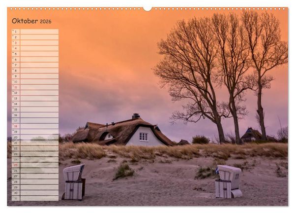Produktbild: Lichtspiele auf der Halbinsel Dar&szlig; (Wandkalender 2026 DIN A2 quer), CALVENDO Monatskalender