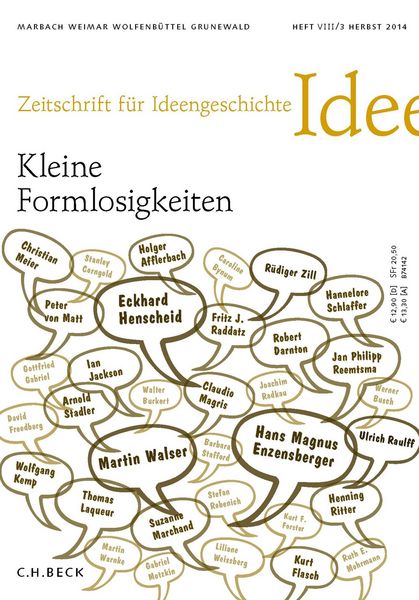 Produktbild: Zeitschrift f&uuml;r Ideengeschichte Heft VIII/3 Herbst 2014
