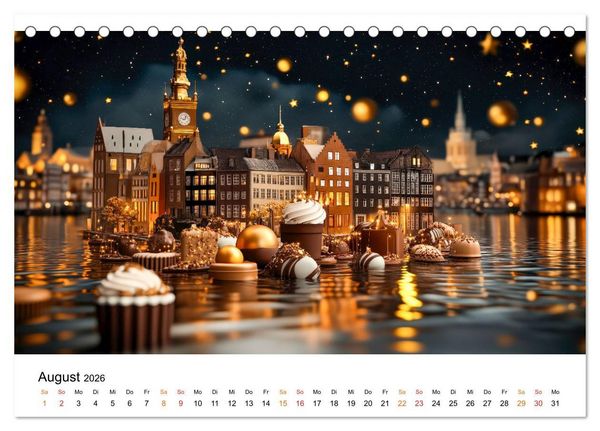 Produktbild: S&uuml;&szlig;e Skyline Symphonie (Tischkalender 2026 DIN A5 quer), CALVENDO Monatskalender
