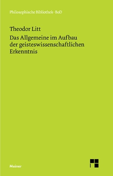 Produktbild: Das Allgemeine im Aufbau der geisteswissenschaftlichen Erkenntnis