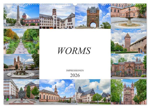Produktbild: Worms Impressionen (Wandkalender 2026 DIN A2 quer), CALVENDO Monatskalender
