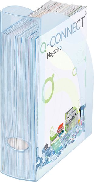 Produktbild: Q-CONNECT&reg; Stehsammler transparent, hellblau