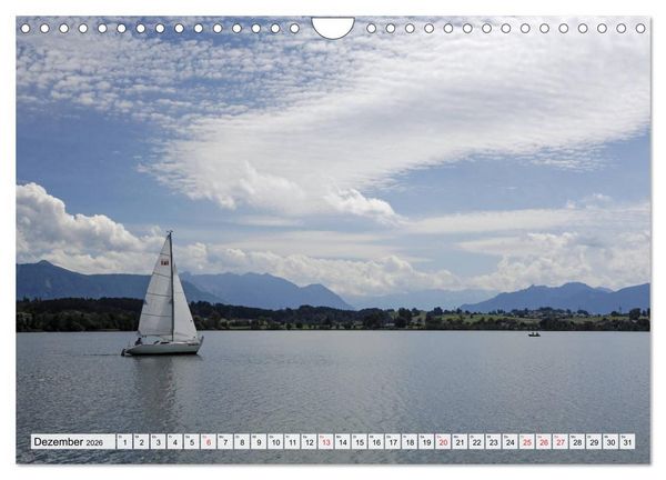 Produktbild: Das Blaue Land - Himmel, Seen und Berge im bayerischen Voralpenland (Wandkalender 2026 DIN A4 quer), CALVENDO Monatskalender