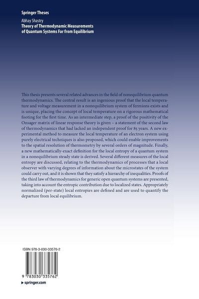 Produktbild: Theory of Thermodynamic Measurements of Quantum Systems Far from Equilibrium