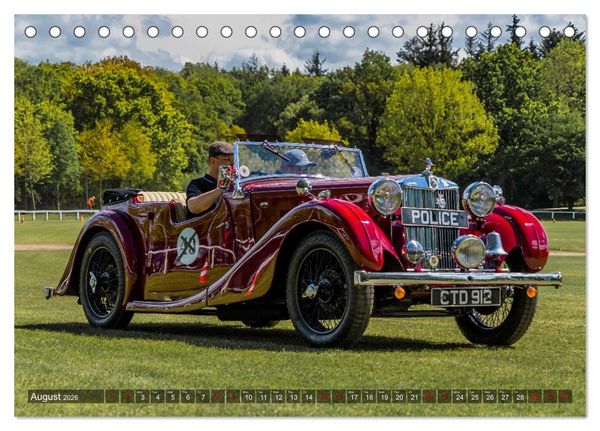 Produktbild: historical racing cars on the track (Desk Calendar 2026 DIN A5 landscape), CALVENDO 12 Month DeskCalendar