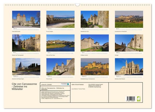 Produktbild: Cite von Carcassonne - Zeitreise ins Mittelalter (Wandkalender 2026 DIN A2 quer), CALVENDO Monatskalender