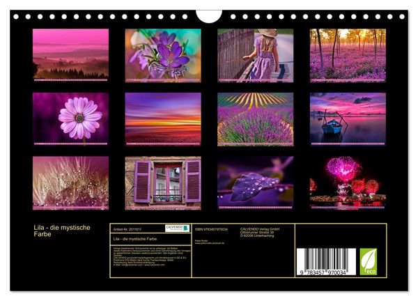 Produktbild: Lila - die mystische Farbe (Wandkalender 2026 DIN A4 quer), CALVENDO Monatskalender