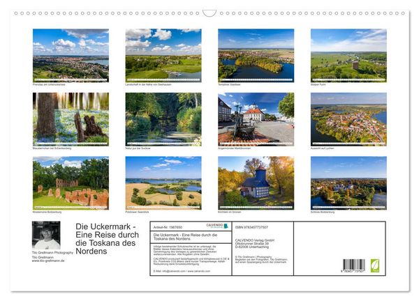Produktbild: Die Uckermark - Eine Reise durch die Toskana des Nordens (Wandkalender 2026 DIN A2 quer), CALVENDO Monatskalender
