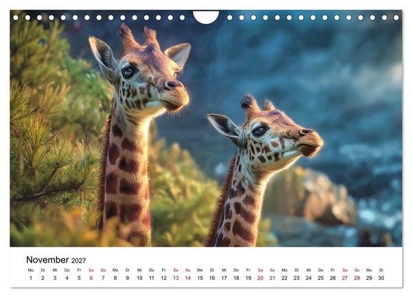 Produktbild: Sanfte Riesen - Giraffen in ihrer Welt (Wandkalender 2027 DIN A4 quer), CALVENDO Monatskalender