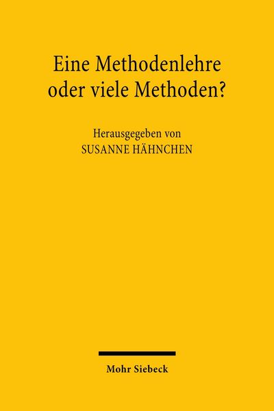 Produktbild: Eine Methodenlehre oder viele Methoden?