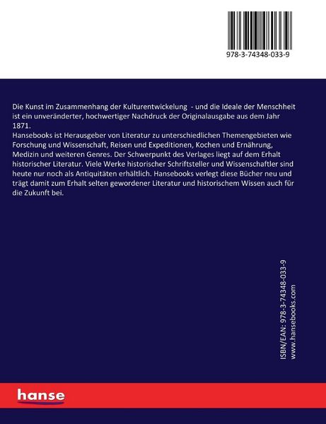 Produktbild: Die Kunst im Zusammenhang der Kulturentwickelung