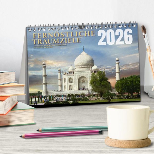 Produktbild: Fern&ouml;stliche Traumziele (Tischkalender 2026 DIN A5 quer), CALVENDO Monatskalender