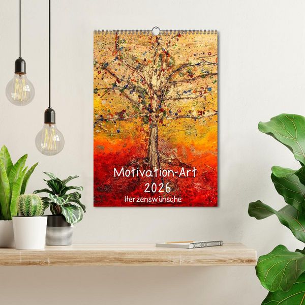 Produktbild: Motivation-Art 2026 (Wandkalender 2026 DIN A3 hoch), CALVENDO Monatskalender