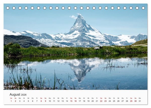 Produktbild: Matterhorn - Wahrzeichen der Schweiz (Tischkalender 2026 DIN A5 quer), CALVENDO Monatskalender