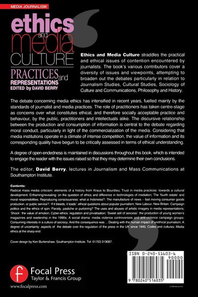 Produktbild: Ethics and Media Culture