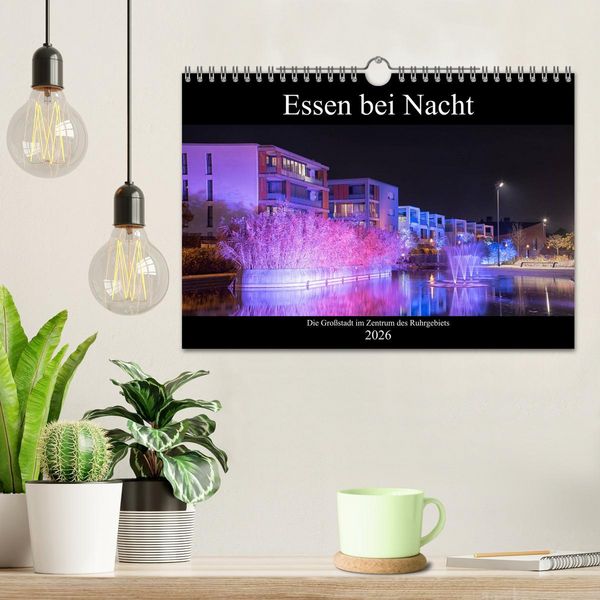Produktbild: Essen bei Nacht (Wandkalender 2026 DIN A4 quer), CALVENDO Monatskalender