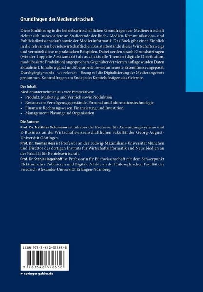 Produktbild: Grundfragen der Medienwirtschaft