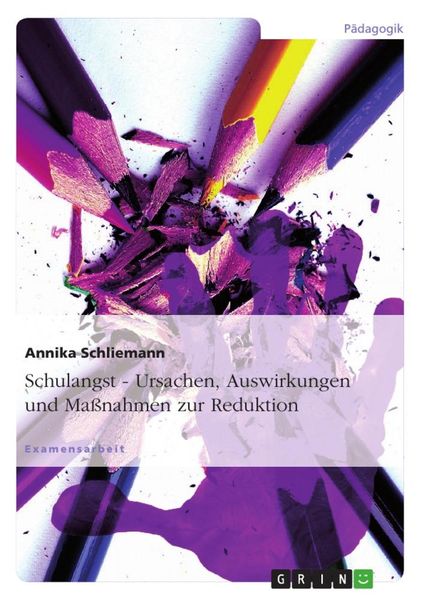 Schulangst - Ursachen, Auswirkungen und Maßnahmen zur Reduktion, Taschenbuch von Annika Schliemann, GRIN, 9783638681032