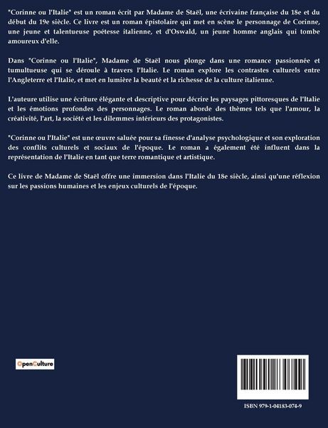 Produktbild: Corinne ou l'Italie