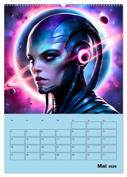 Produktbild: Galaktische Begegnungen (hochwertiger Premium Wandkalender 2026 DIN A2 hoch), Kunstdruck in Hochglanz