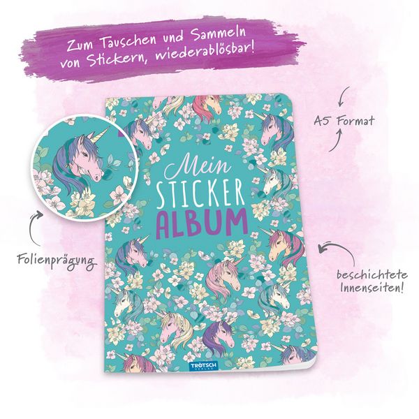 Produktbild: Tr&ouml;tsch Mein Stickeralbum Einhorn Stickerbuch