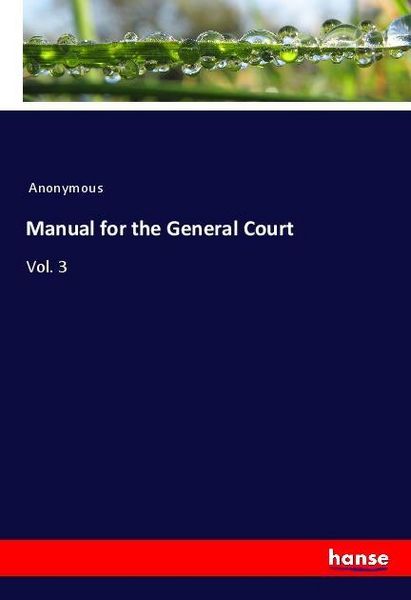 Produktbild: Manual for the General Court
