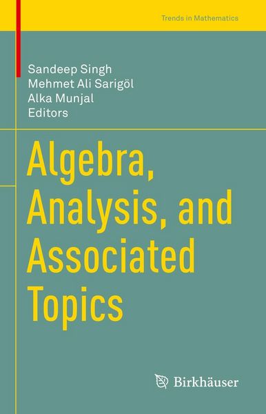 Produktbild: Algebra, Analysis, and Associated Topics