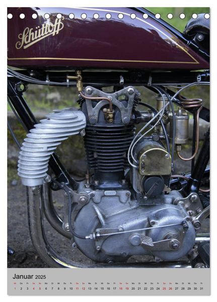 Produktbild: Motorrad Oldtimer - Motoransichten (Tischkalender 2025 DIN A5 hoch), CALVENDO Monatskalender