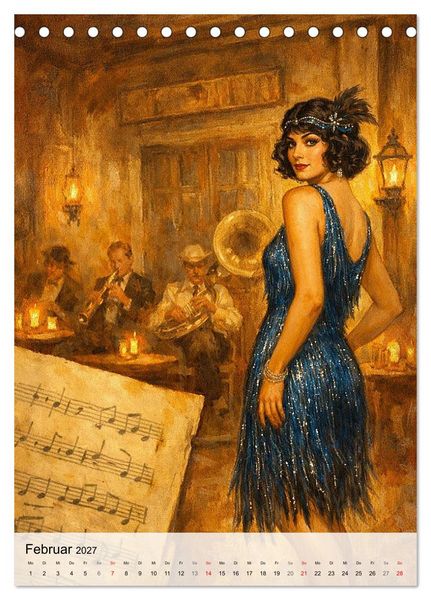 Produktbild: Jazz & Glamour Weltreise (Tischkalender 2027 DIN A5 hoch), CALVENDO Monatskalender