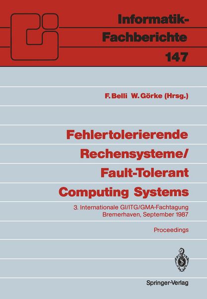 Produktbild: Fehlertolerierende Rechensysteme / Fault-Tolerant Computing Systems