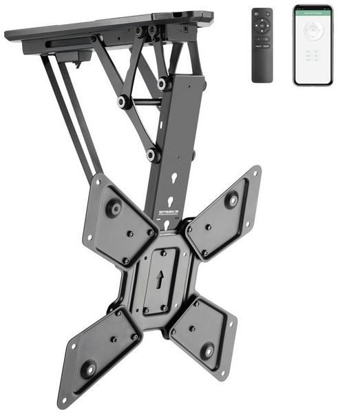 Produktbild: SpeaKa Professional SP-TVCM-510 TV-Deckenhalterung 58,4cm (23\") - 139,7cm (55\") elektrisch motorisiert, Neigbar, App-Steuerung