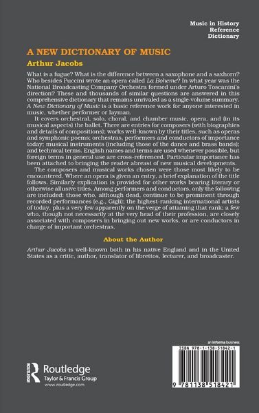 Produktbild: A New Dictionary of Music