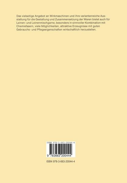 Produktbild: Einsatzm&ouml;glichkeiten f&uuml;r Chemiefaser/Leinen-Mischungen in der Wirkerei