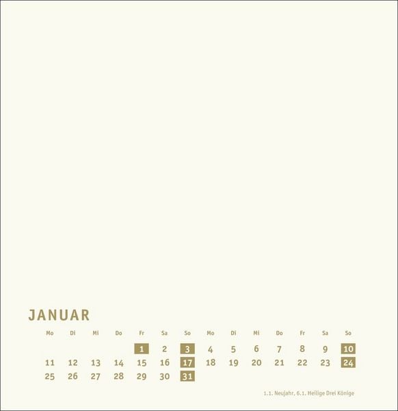 Produktbild: Premium-Bastelkalender gold gro&szlig; 2027