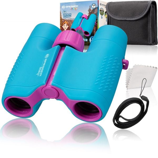 Produktbild: Bresser Junior 11250 - Kinder-Fernglas 6x21 (blau), mit Tasche