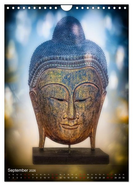 Produktbild: Die Welt mit Buddha (Wandkalender 2026 DIN A4 hoch), CALVENDO Monatskalender