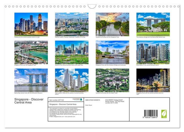 Produktbild: Singapore - Discover Central Area (Wall Calendar 2026 DIN A3 landscape), CALVENDO 12 Month Wall Calendar