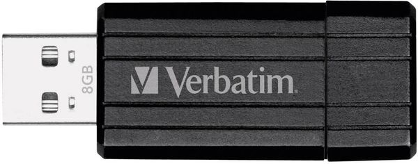 VERBATIM USB 2.0 Drive 8GB Pinstripe, schwarz