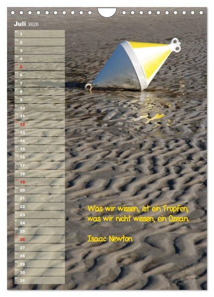 Produktbild: maritim inspiriert / Geburtstagskalender (Wandkalender 2026 DIN A4 hoch), CALVENDO Monatskalender