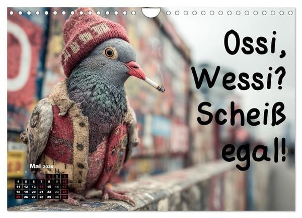 Produktbild: Freche Tauben - Lustiger Spr&uuml;chekalender mit Berliner Schnautze (Wandkalender 2026 DIN A4 quer), CALVENDO Monatskalender