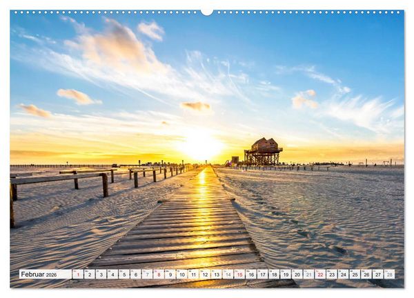 Produktbild: An der Nordsee, Urlaub im Norden Deutschlands (hochwertiger Premium Wandkalender 2026 DIN A2 quer), Kunstdruck in Hochglanz