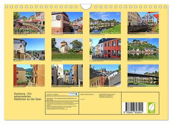 Produktbild: Saarburg - Ein sehenswertes St&auml;dtchen an der Saar (Wandkalender 2026 DIN A4 quer), CALVENDO Monatskalender