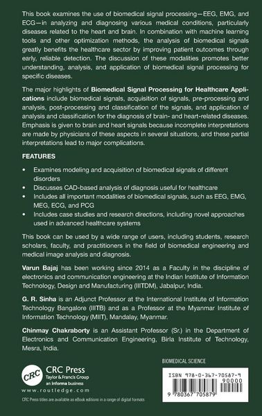 Produktbild: Biomedical Signal Processing for Healthcare Applications