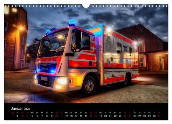 Produktbild: Feuerwehr und Rettungsdienst (Wandkalender 2026 DIN A3 quer), CALVENDO Monatskalender