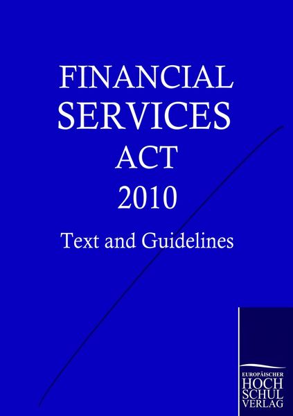 Produktbild: Financial Services Act 2010