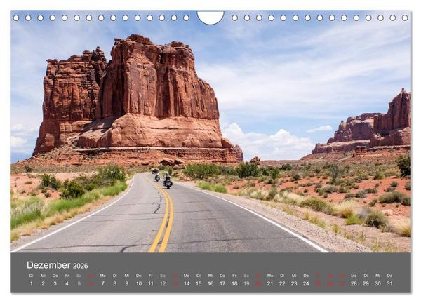 Produktbild: Biker Paradies - Die Canyons der USA (Wandkalender 2026 DIN A4 quer), CALVENDO Monatskalender